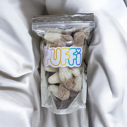 Freeze Dried Sour Cola Puffs: Sour Cola Bottles